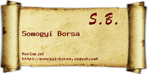 Somogyi Borsa névjegykártya
